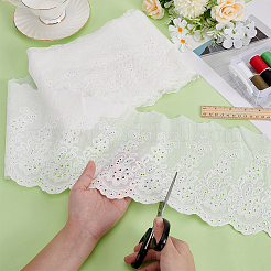 5 ярд хлопковых кружевных лент с цветочной вышивкой&nbsp;OCOR-MA0001-29A