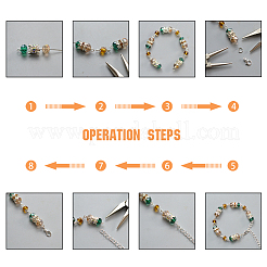 Латунные горный хрусталь шарик крышки&nbsp;RB-PH0008-20