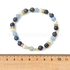 Pulseras de cuentas de lapislázuli natural&nbsp;BJEW-JB13895-01