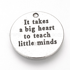 Подвески из сплава в тибетском стиле ко дню учителя&nbsp;TIBE-S311-14AS-LF