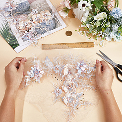 3d ткань из полиэстера с компьютерной вышивкой&nbsp;DIY-WH0320-54A