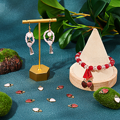 Подвески из эмалевого сплава с покрытием из легкого золота&nbsp;ENAM-SC0002-74