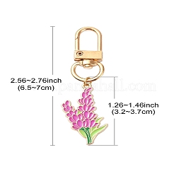 Décorations de pendentif de fleur d'émail d'alliage&nbsp;HJEW-YW00023-01