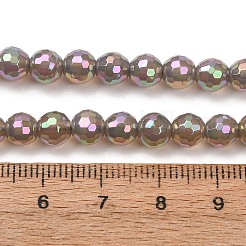 Chapelets de perles en agate naturelle électrolytique&nbsp;G-B191-A07-6mm-03