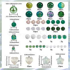 Kits de fabrication de bijoux en perles rondes en acrylique et en verre&nbsp;DIY-SP0003-01A