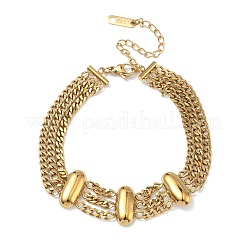 Mehrsträngige Panzerkettenarmbänder aus Edelstahl 304&nbsp;BJEW-F533-02E-G