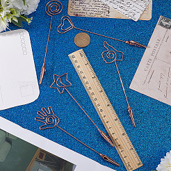 5 шт. 5 стиля железных зажимов-крокодилов&nbsp;AJEW-SC0002-29RG