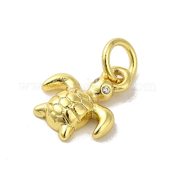 Подвески из настоящей 18-каратной позолоченной латуни с прозрачным фианитом&nbsp;KK-M283-07F-01