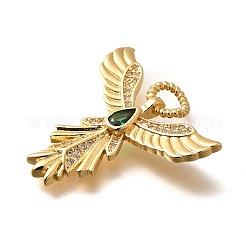 Кубический цирконий из латуни со стеклянными подвесками&nbsp;KK-U055-10G-02