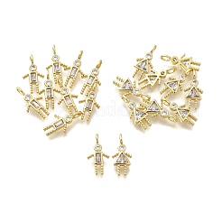 Латунные микро проложить кубического циркония подвески&nbsp;KK-D339-02G-04