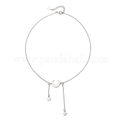 201 кулон из нержавеющей стали с луной и звездами&nbsp;NJEW-JN05787