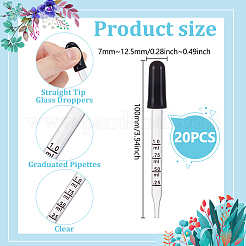 Стеклянные капельницы с прямым наконечником&nbsp;AJEW-WH0248-783