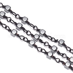 Catene in rilievo di ematite sintetiche non magnetiche fatte a mano&nbsp;CHC-F007-17