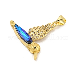 Покрытие стойки латунь микропаве прозрачные подвески из кубического циркония&nbsp;KK-K341-55G