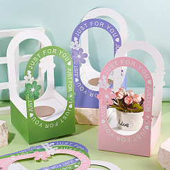 6 ensemble de 3 paniers d'emballage en papier pour fleurs de couleurs différentes&nbsp;CON-TA0001-40