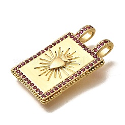 Латунные микро проложить кубического циркония подвески&nbsp;KK-U055-06B-02