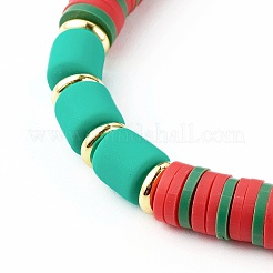 Ensembles de bracelets extensibles en perles d'argile polymère faites à la main&nbsp;BJEW-JB06353