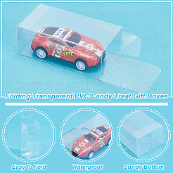 200 шт. складные прозрачные подарочные коробки для конфет из ПВХ&nbsp;CON-WA0001-02