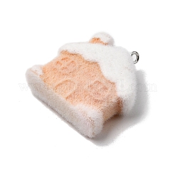 Рождественские подвески из непрозрачной смолы с эффектом флокирования&nbsp;LS-RESI-F062-04A