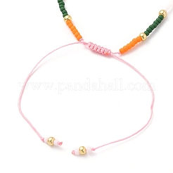 Nylon ajustable pulseras de abalorios trenzado del cordón&nbsp;BJEW-JB05624