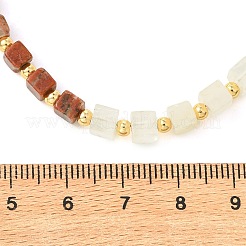 Collane con perline a cubo in ottone&nbsp;NJEW-JN06612
