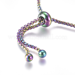 Fabrication de bracelet coulissant en acier inoxydable / bracelet bolo&nbsp;MAK-CJC0001-02