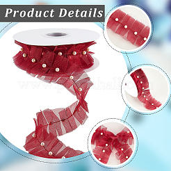 Кружевная отделка из полиэстера с цветочной вышивкой&nbsp;OCOR-WH20006-84B