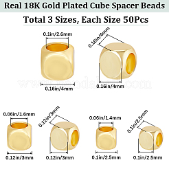 150шт 3 стильные латунные бусины&nbsp;KK-CN0002-71G