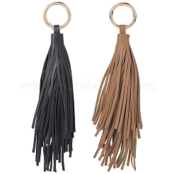 2 porte-clés pendentif en cuir pu 2 couleurs.&nbsp;FIND-CL0001-88A
