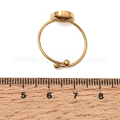 Dreieckige Armreif-Rohlinge aus Edelstahl 304 mit Fassung&nbsp;SA-CBABF3F-04G-03