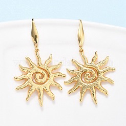 Серьги-подвески из нержавеющей стали Sun 304&nbsp;EJEW-C142-10G