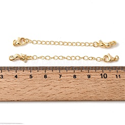 Удлинитель цепи из прозрачного кубического циркония из латуни с микропаве&nbsp;KK-Z149-07G