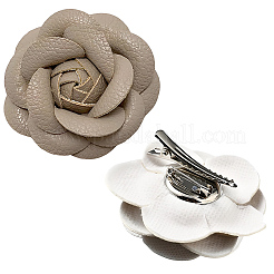 Clips de boucle de chaussure en similicuir avec clip en fer&nbsp;LS-FIND-CL0001-92C