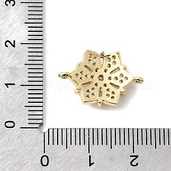 Шармы-соединители из латуни с микропаве из кубического циркония&nbsp;KK-L258-03B-G