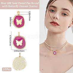 Кулоны с эмалью из латуни&nbsp;KK-BBC0020-43