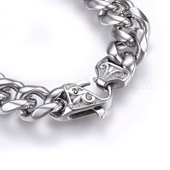 Bracelets à chaînes gourmettes en acier inoxydable 304 résistant au ternissement&nbsp;BJEW-E346-30P