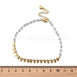 Богемские браслеты на ногу с кисточками из натурального окрашенного камня&nbsp;LS-AJEW-Z046-07G