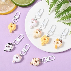 10 шт. мультяшный кот пончик смоляные подвески украшения&nbsp;KEYC-YW00205