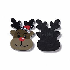 Акриловые кабошоны с принтом в рождественском стиле&nbsp;LS-MACR-O045-01D