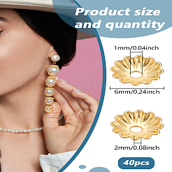 40 шт латунные крышки шарика&nbsp;KK-LP0001-55