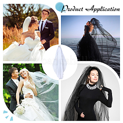 Voiles de mariée longs en organza&nbsp;AJEW-WH0596-965A-01