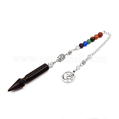Pendoli da rabdomanzia appuntiti con pietre preziose a tema chakra&nbsp;G-I284-D