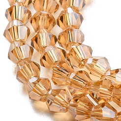 Transparentes perles de verre de galvanoplastie brins&nbsp;GLAA-F029-2mm-C18