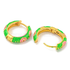 Латунные серьги обруча&nbsp;EJEW-C102-43G-02