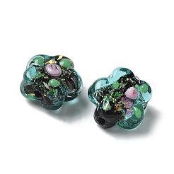 Нити из фольгированных бусин лэмпворк ручной работы&nbsp;FOIL-Z001-02C