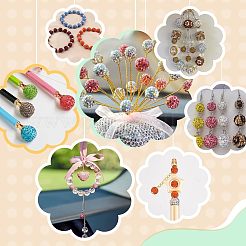 100 шт. бусины из полимерной глины со стразами&nbsp;RB-PH0001-64