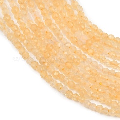 Chapelets de perles en jade topaze naturelle&nbsp;G-L662-A01-2mm