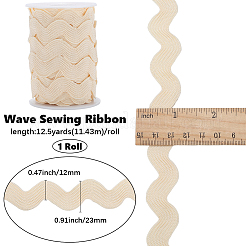 Ruban de bordure en dentelle ondulée en polyester&nbsp;OCOR-GF0004-36B-25