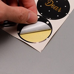 Adesivi per etichette regalo di carta rotondi&nbsp;DIY-WH0258-83