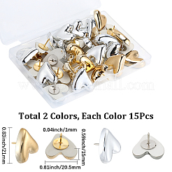 Канцелярские кнопки в форме сердца из смолы&nbsp;AJEW-WH20018-178